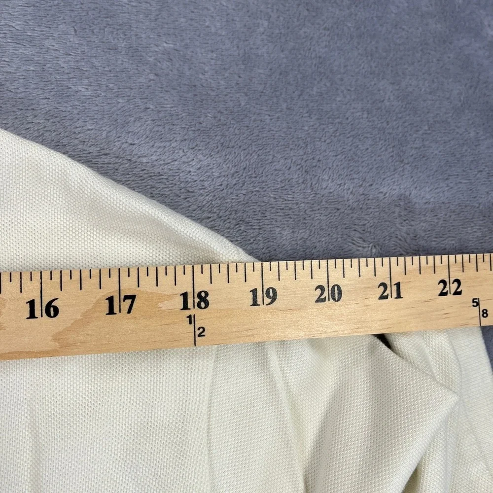 Polo Ralph Lauren Polo Shirt LG White Classic Cotton Mesh Old Money Ivy League